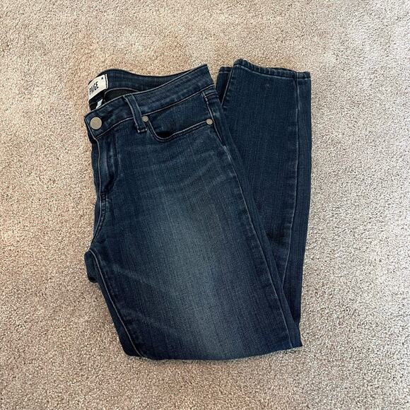 Paige Verdugo Crop‎ Women's Skinny Jean Dark Denim Size 29 - Picture 1 of 11